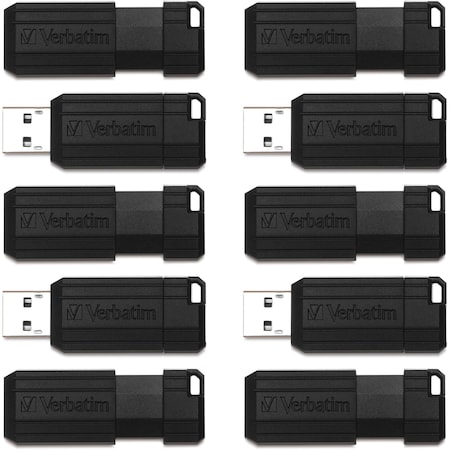 Verbatim DRIVE, USB, PNSTRIPE, 32GB, 10 PK VER70062